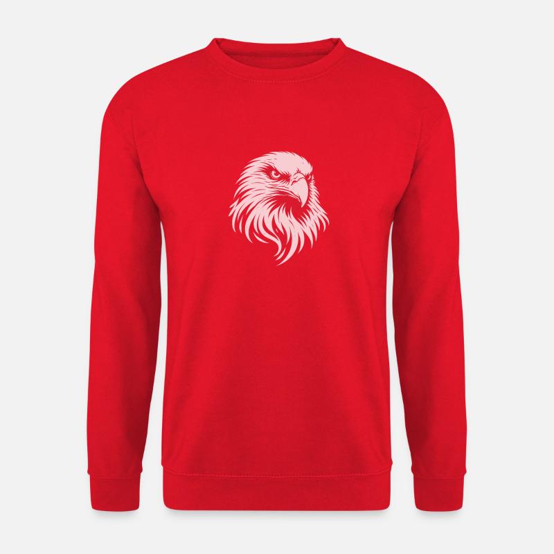 Eagle Head – Minimal linjekonst design - Unisextröja - röd