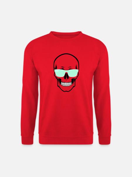 Farbverstellbare Sonnenbrille Smile Skull - Unisex Pullover - Rot