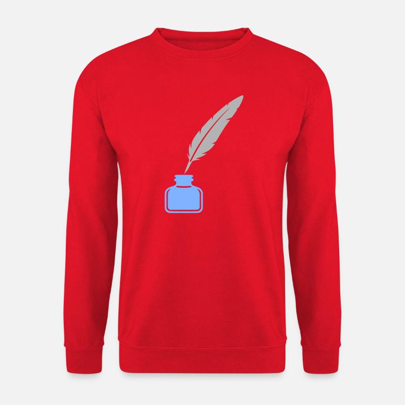 Schreibfeder Tinte Icon - Unisex Pullover - Rot