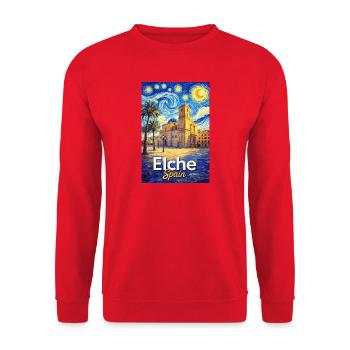 Elche Spain - Unisex Sweatshirt - red - Front - Alina (178cm) & Michal (187cm)