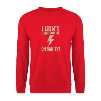Ich geb' Vernunft nicht auf - Unisex Pullover - Rot - Vorne - Alina (178cm) & Michal (187cm)
