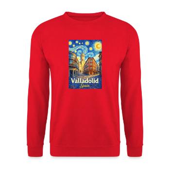 Valladolid, Espagne - Sweat-shirt Unisexe - rouge - Devant - Alina (178cm) & Michal (187cm)