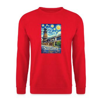 Saitama, Japan - Unisex Sweatshirt - red - Front - Alina (178cm) & Michal (187cm)