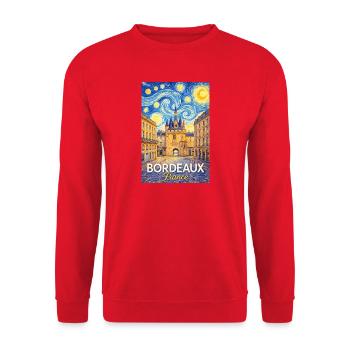 Bordeaux, France - Unisex Sweatshirt - red - Front - Alina (178cm) & Michal (187cm)