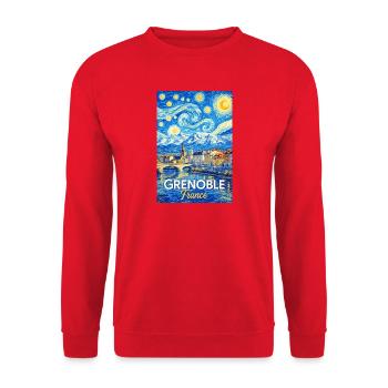 Grenoble, France - Sweat-shirt Unisexe - rouge - Devant - Alina (178cm) & Michal (187cm)