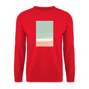 Bloc vert orange - personnalisable - Sweat-shirt Unisexe - rouge - Devant - Alina (178cm) & Michal (187cm)