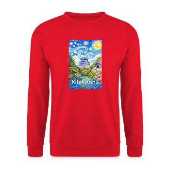 Kitakyushu, Japan - Unisex Sweatshirt - red - Front - Alina (178cm) & Michal (187cm)
