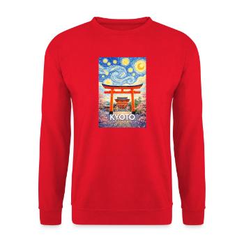 Kyoto Japan - Unisex Sweatshirt - red - Front - Alina (178cm) & Michal (187cm)
