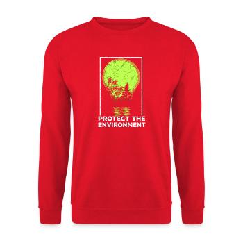 protect nature - Unisex Sweatshirt - red - Front - Alina (178cm) & Michal (187cm)