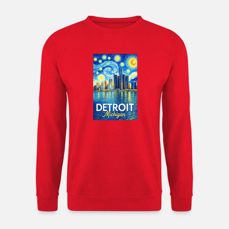 Detroit, Michigan - Unisex Pullover - Rot