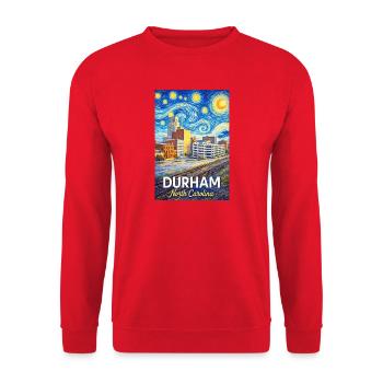 Durham, North Carolina - Unisex Sweatshirt - red - Front - Alina (178cm) & Michal (187cm)