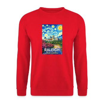 Raleigh, North Carolina - Unisex Sweatshirt - red - Front - Alina (178cm) & Michal (187cm)