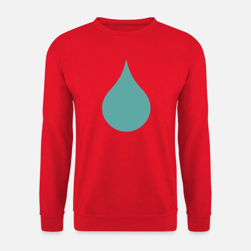 Wassertropfen – Regentropfen - Unisex Pullover - Rot