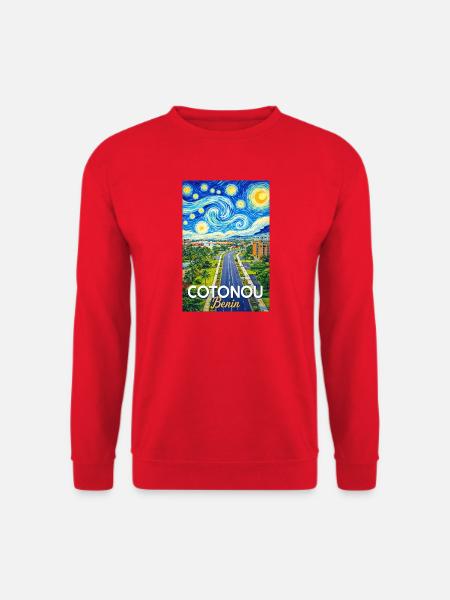 Cotonou Street Starry Sky - Unisex Sweatshirt - red