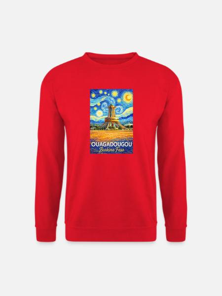 Ouagadougou Burkina Faso Starry Night - Unisex Sweatshirt - red