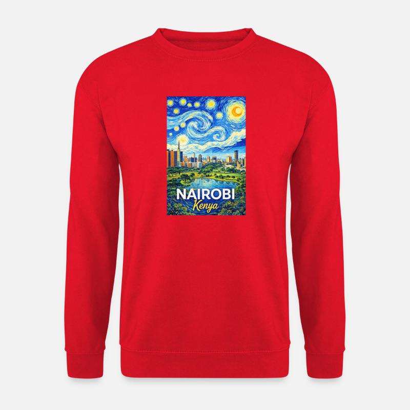 Nairobi Kenya Starry Night - Unisex Pullover - Rot