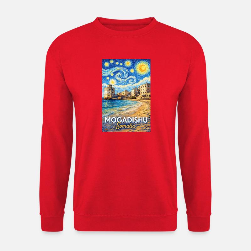 Mogadishu Somalia Starry Night - Unisex Sweatshirt - red