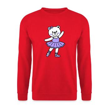 Bear ballet - Unisex Sweatshirt - red - Front - Alina (178cm) & Michal (187cm)