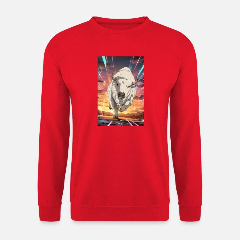 Bison Neon Running - Unisex Sweatshirt - red