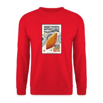 Patate douce : l’or de la nature - Sweat-shirt Unisexe - rouge - Devant - Alina (178cm) & Michal (187cm)