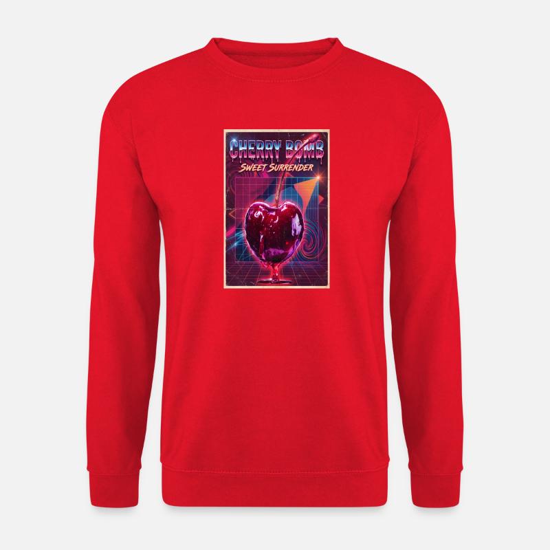 Cherry Bomb Neon Retro Surrender - Unisex Pullover - Rot
