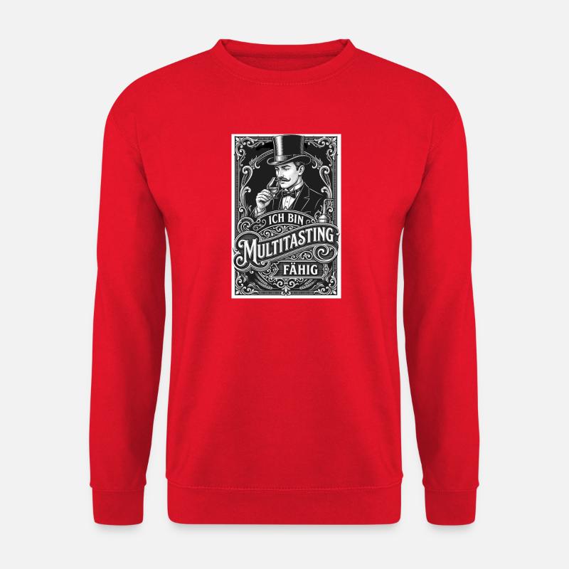 Whisky Ich bin Multitastingfähig - Unisex Pullover - Rot