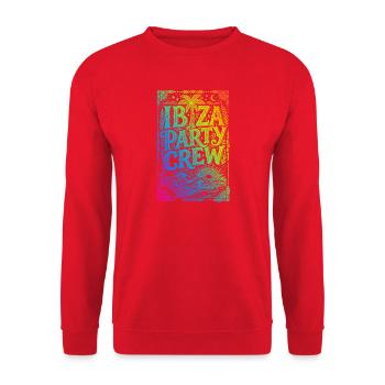 Ibiza Party Crew Colorful - Unisex Sweatshirt - red - Front - Alina (178cm) & Michal (187cm)