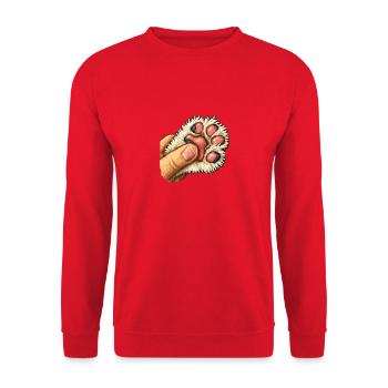 Fluffy Paw Squeeze - Unisex Pullover - Rot - Vorne - Alina (178cm) & Michal (187cm)