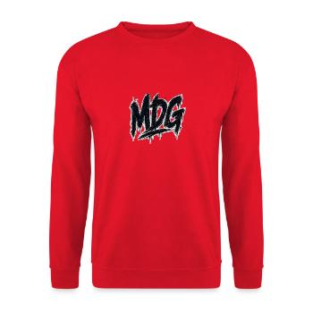 MDG Graffiti Duktus Urban Street Art - Unisex Sweatshirt - red - Front - Alina (178cm) & Michal (187cm)