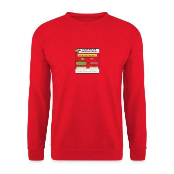 Anleitung Problemlösung Flowchart - Unisex Pullover - Rot - Vorne - Alina (178cm) & Michal (187cm)