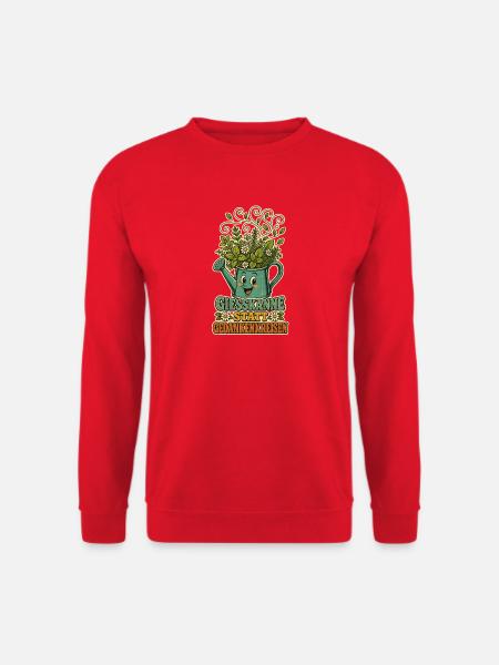 Gießkanne statt Gedankenkreisen - Unisex Pullover - Rot