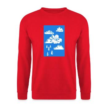 Nuages de pixels - Sweat-shirt Unisexe - rouge - Devant - Alina (178cm) & Michal (187cm)