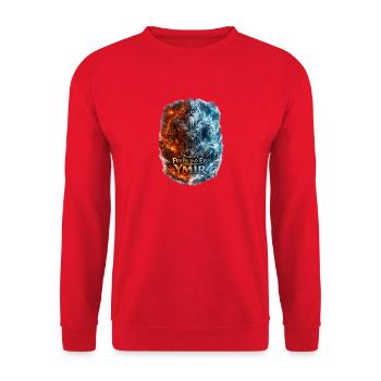 Feuer und Eis Ymír - Unisex Pullover - Rot - Vorne - Alina (178cm) & Michal (187cm)