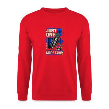 JUST ONE MORE TAKE - Sweat-shirt Unisexe - rouge - Devant - Alina (178cm) & Michal (187cm)