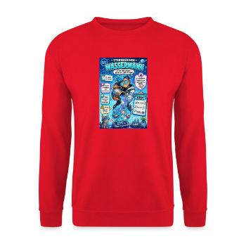 Wassermann - Zukunft? Ich bin schon morgen, klar! - Unisex Pullover - Rot - Vorne - Alina (178cm) & Michal (187cm)