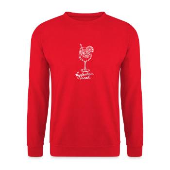 Trinkpause - Unisex Pullover - Rot - Vorne - Alina (178cm) & Michal (187cm)