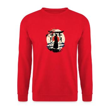 The Way of the Samurai - Unisex Sweatshirt - red - Front - Alina (178cm) & Michal (187cm)
