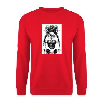 Sirène gothique dans l’eau - Sweat-shirt Unisexe - rouge - Devant - Alina (178cm) & Michal (187cm)