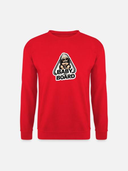 Baby on Board Sticker - Unisex Pullover - Rot