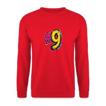 Neon Graffiti Nine - Unisex Sweatshirt - red - Front - Alina (178cm) & Michal (187cm)
