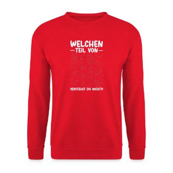 Mathe Verstehst Du Nicht - Unisex Pullover - Rot - Vorne - Alina (178cm) & Michal (187cm)
