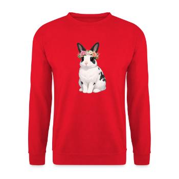 English Snail Rabbit - Unisex Sweatshirt - red - Front - Alina (178cm) & Michal (187cm)
