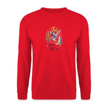 Bretagne un peu de magie beaucoup de BiZouH  - Sweat-shirt Unisexe - rouge - Devant - Alina (178cm) & Michal (187cm)