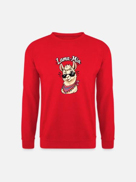 Lama Mia - Unisex Pullover - Rot