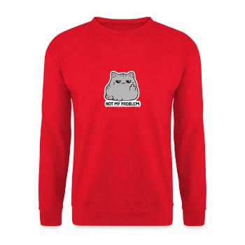 Autocollant pour chat ce n’est pas mon problème - Sweat-shirt Unisexe - rouge - Devant - Alina (178cm) & Michal (187cm)