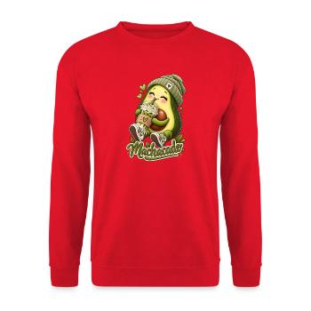 Avocado Cozy Sip Machacado - Unisex Pullover - Rot - Vorne - Alina (178cm) & Michal (187cm)