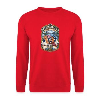 Gelsenkirchen Yacht Club – Kanalzugang - Unisex Pullover - Rot - Vorne - Alina (178cm) & Michal (187cm)