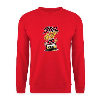 Still Got It Cassette Graphic - Unisex Pullover - Rot - Vorne - Alina (178cm) & Michal (187cm)