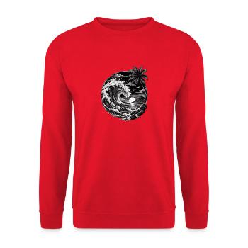 surfen - Unisex Pullover - Rot - Vorne - Alina (178cm) & Michal (187cm)