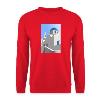 Santorini - Unisex Pullover - Rot - Vorne - Alina (178cm) & Michal (187cm)